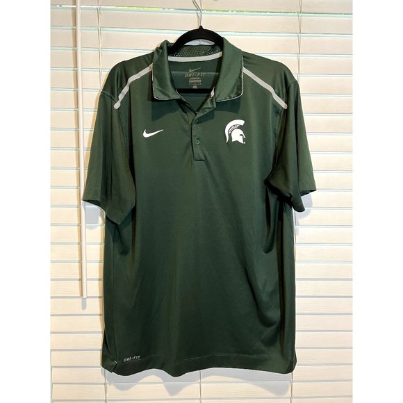 Nike Michigan State Spartans Polo Shirt‎ - Size L - Picture 1 of 3